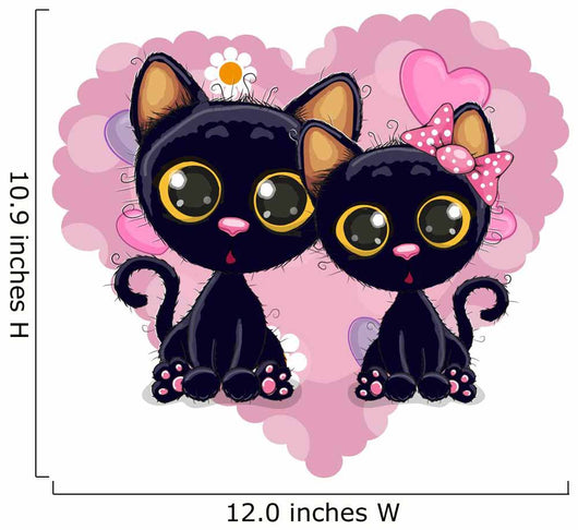 Two Black Kittens Wall Decal