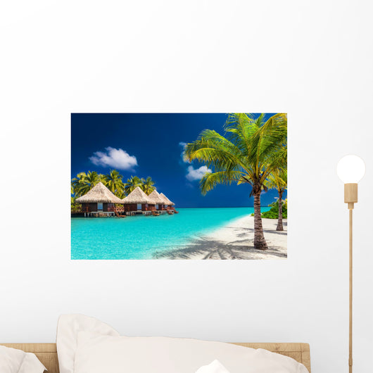 Over Water Bungalows Tropical Wall Decal