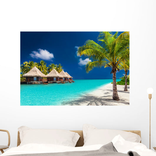 Over Water Bungalows Tropical Wall Decal