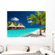 Over Water Bungalows Tropical Wall Decal