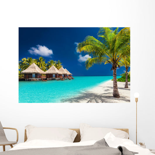 Over Water Bungalows Tropical Wall Decal