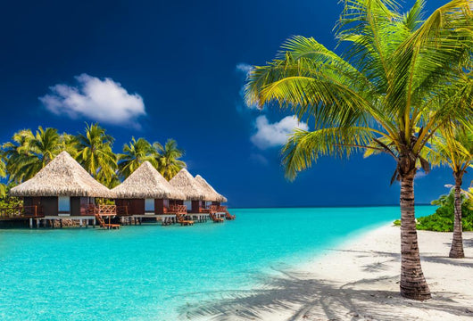 Over Water Bungalows Tropical Wall Decal