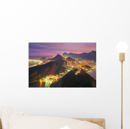 Night Rio Janeiro Brazil Wall Decal