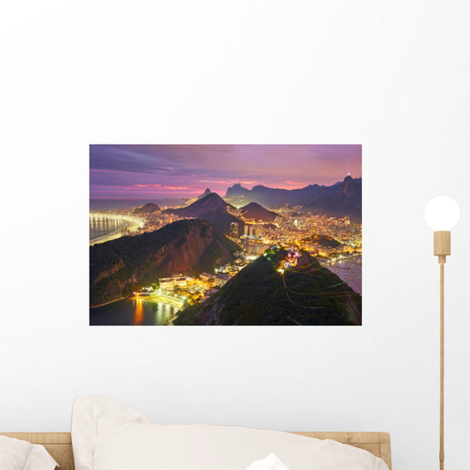Night Rio Janeiro Brazil Wall Decal