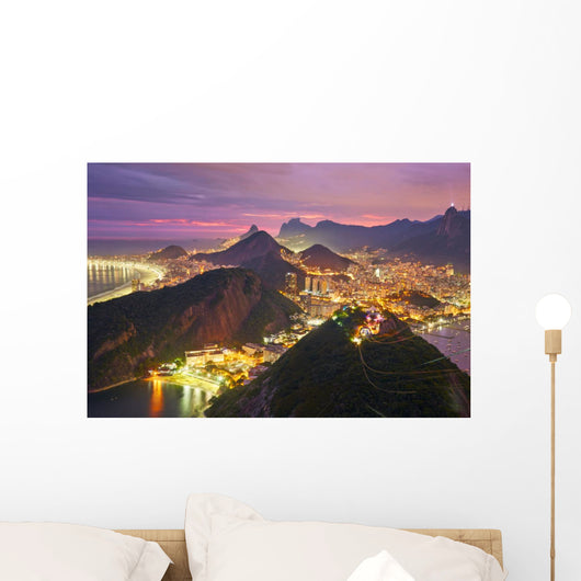 Night Rio Janeiro Brazil Wall Decal