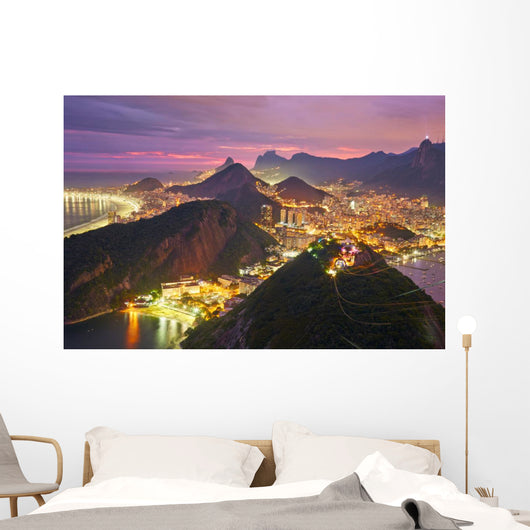 Night Rio Janeiro Brazil Wall Decal