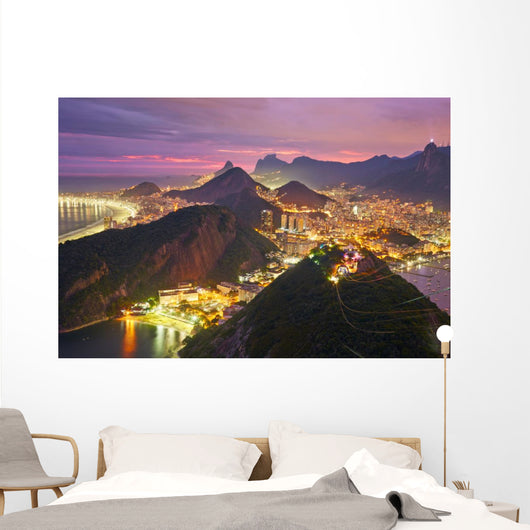 Night Rio Janeiro Brazil Wall Decal