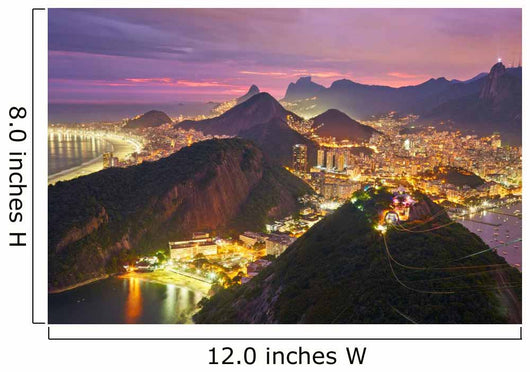 Night Rio Janeiro Brazil Wall Decal