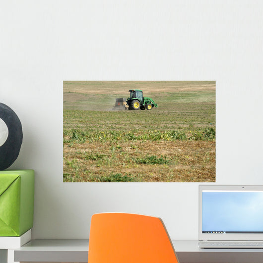Tractor Tilling Field Wall Decal