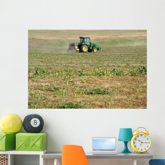 Tractor Tilling Field Wall Decal