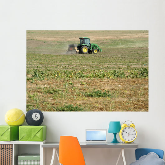 Tractor Tilling Field Wall Decal