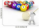Billiard Balls and People Wall Decal