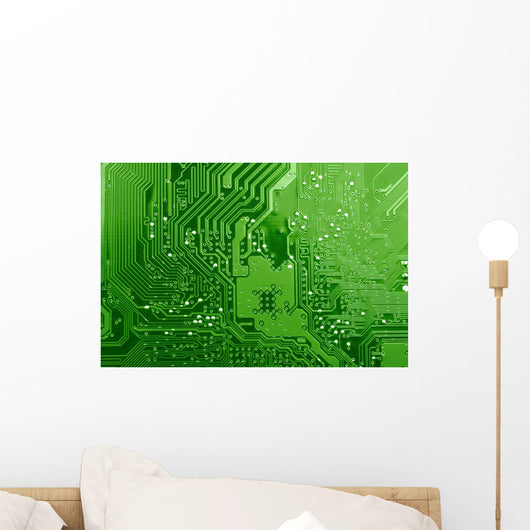 Green Circuit Board Wall Decal