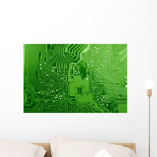 Green Circuit Board Wall Decal