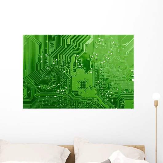 Green Circuit Board Wall Decal