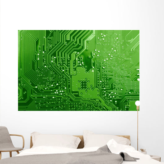 Green Circuit Board Wall Decal