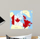 Map Canada Country Colored Wall Decal