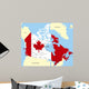 Map Canada Country Colored Wall Decal