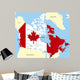 Map Canada Country Colored Wall Decal