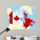Map Canada Country Colored Wall Decal
