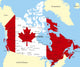 Map Canada Country Colored Wall Decal