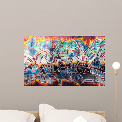 Graffiti Street Art Berlin Wall Decal shown on a wall