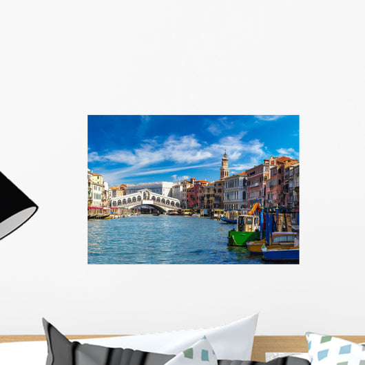 Gondola Rialto Bridge Venice Wall Decal