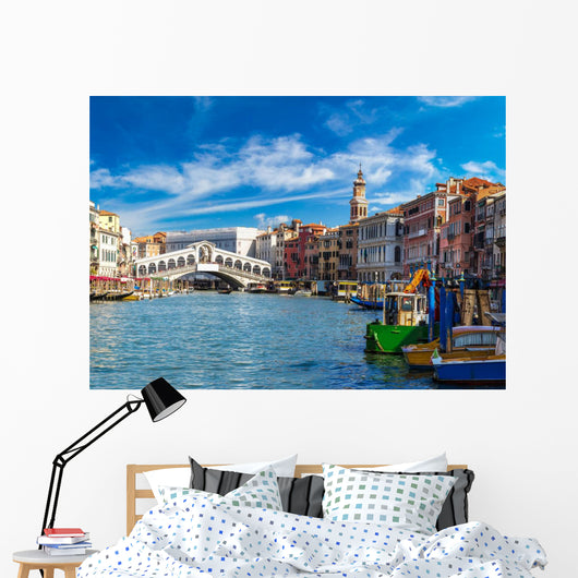 Gondola Rialto Bridge Venice Wall Decal