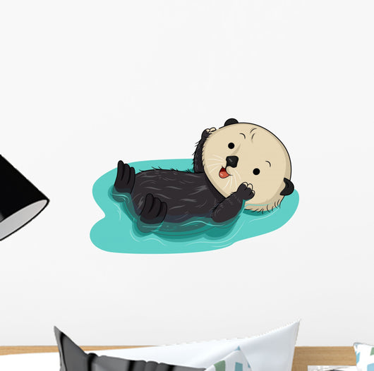 Sea Otter Water Float Wall Decal
