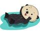 Sea Otter Water Float Wall Decal