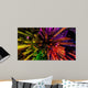 Modern City Lit by Colorful Light Effects at Night Wall Mural