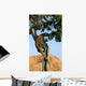 Komodo dragon climbed a tree. Very rare picture. Indonesia. Komodo National Park. An excellent illustration. Wall Mural