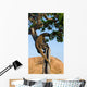 Komodo dragon climbed a tree. Very rare picture. Indonesia. Komodo National Park. An excellent illustration. Wall Mural