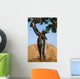 Komodo dragon climbed a tree. Very rare picture. Indonesia. Komodo National Park. An excellent illustration. Wall Mural