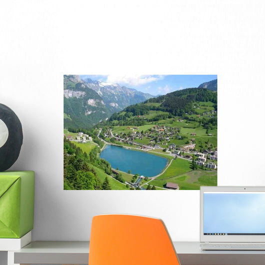 Mountain Village Switzerland Wall Decal