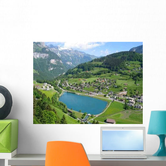 Mountain Village Switzerland Wall Decal