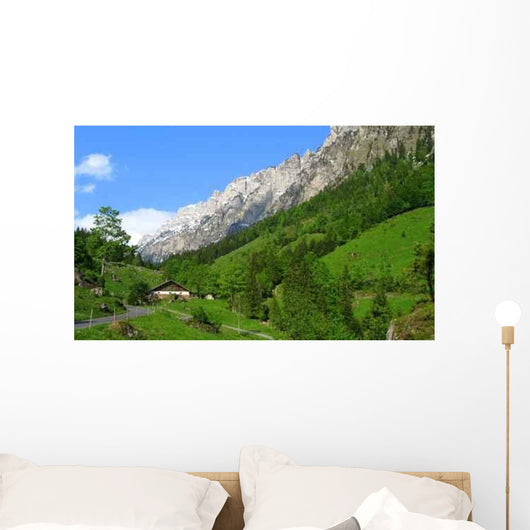 Chalet Detached Mountain Wall Decal