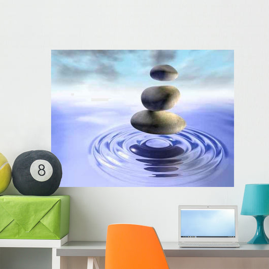 Magical Stones Floating over Wall Decal