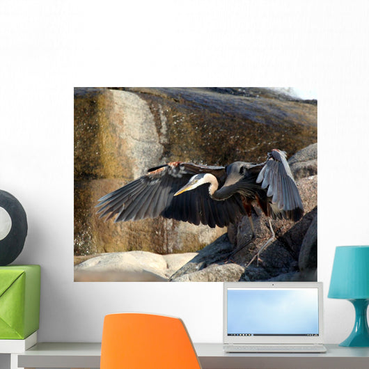 Great Blue Heron Wall Decal Design 1