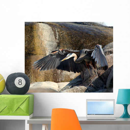 Great Blue Heron Wall Decal Design 1