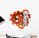 3D Human Try to Wall Decal