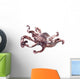 Octopus Shot over White Wall Decal