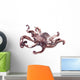 Octopus Shot over White Wall Decal