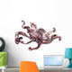 Octopus Shot over White Wall Decal