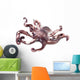 Octopus Shot over White Wall Decal