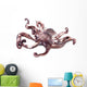 Octopus Shot over White Wall Decal