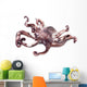 Octopus Shot over White Wall Decal