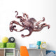 Octopus Shot over White Wall Decal