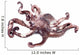 Octopus Shot over White Wall Decal