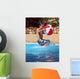 Kids Playing Swimming Pool Wall Decal